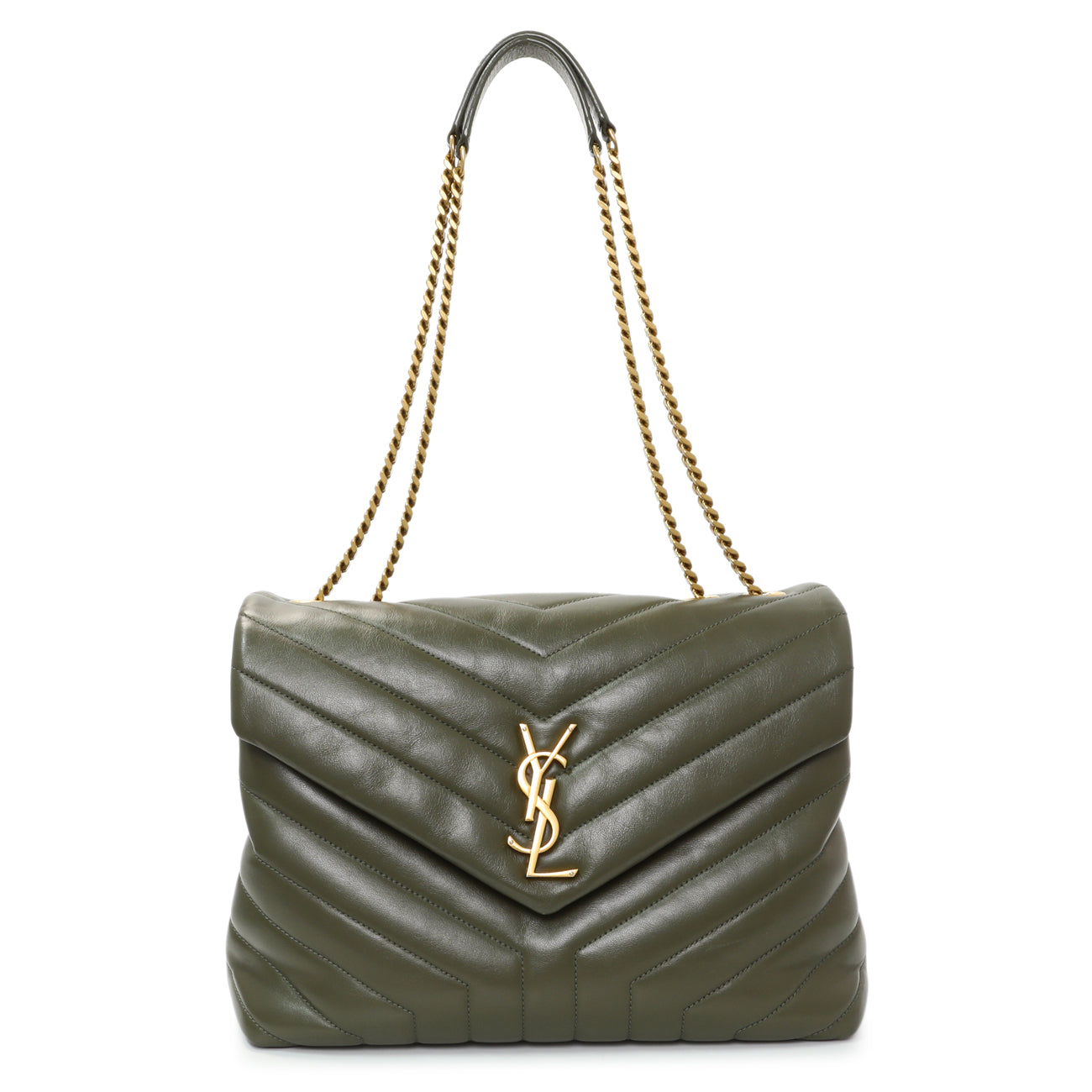 Saint Laurent Calfskin Y Quilted Monogram Medium Loulou