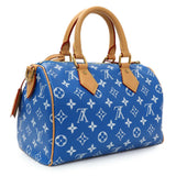 Louis Vuitton Blue Soft Calfskin Monogram Speedy P9 Bandouliere 25 Handbags Louis Vuitton