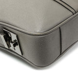 Burberry Grey Grainy Calfskin Newburg Briefcase Handbags Burberry
