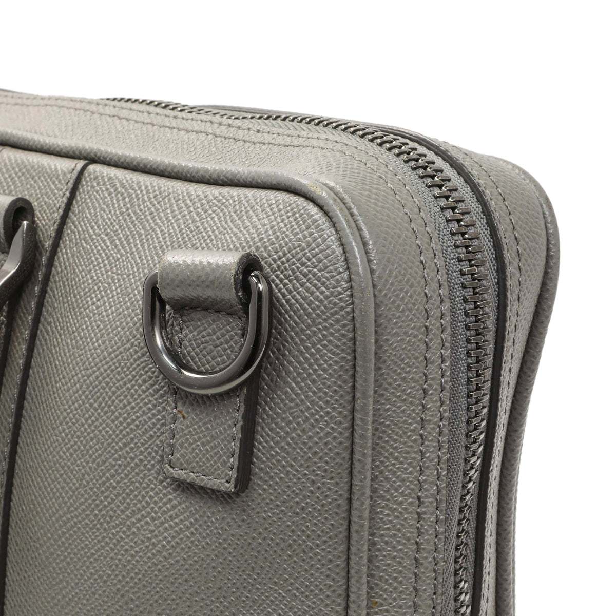 Burberry Grey Grainy Calfskin Newburg Briefcase Handbags Burberry