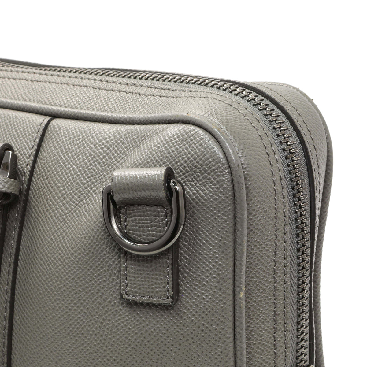Burberry Grey Grainy Calfskin Newburg Briefcase Handbags Burberry