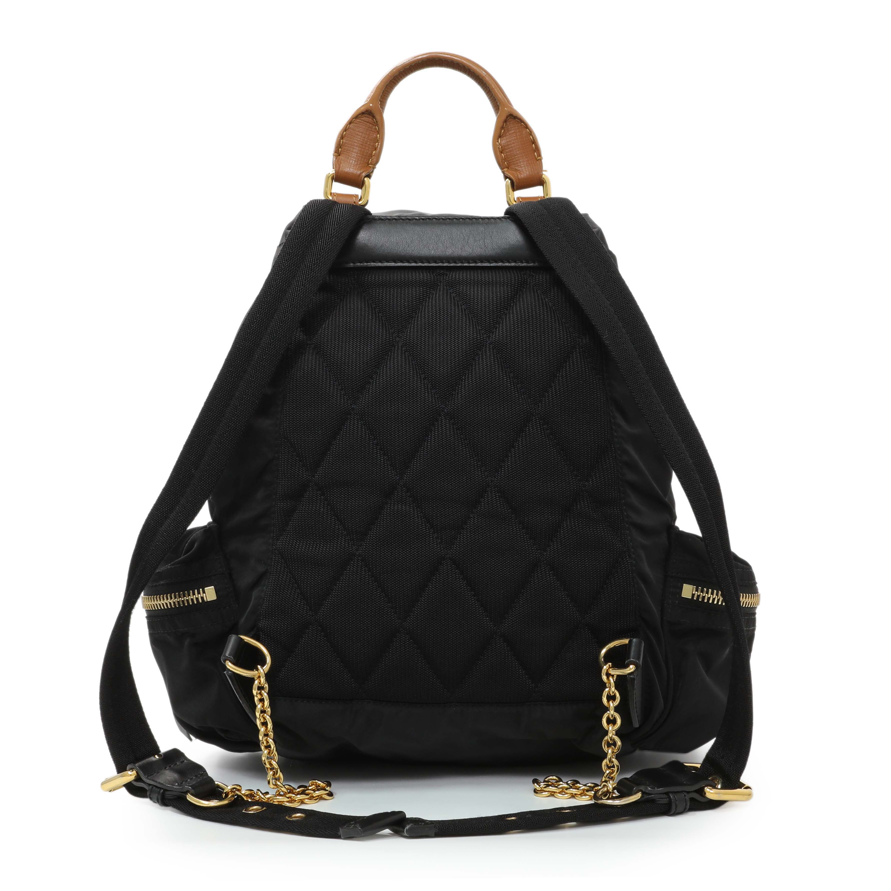 Burberry Black Nylon Medium Rucksack – Modaselle