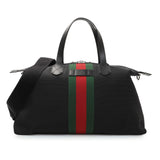 Gucci Black Techno Canvas Web Duffle Handbags Gucci