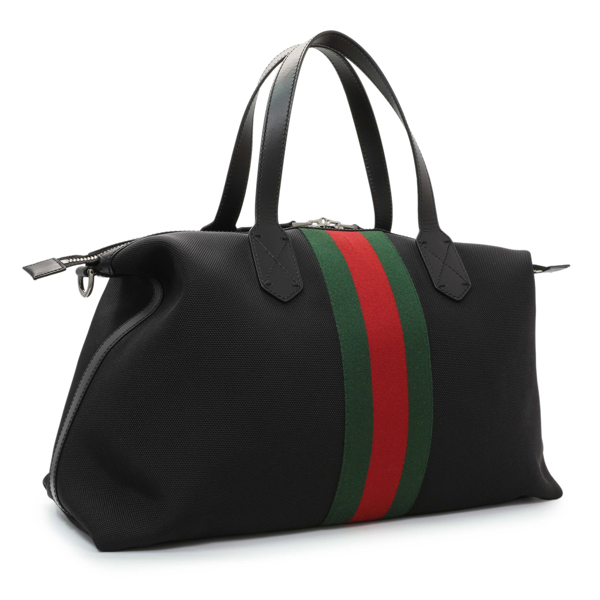 Gucci Black Techno Canvas Web Duffle Handbags Gucci