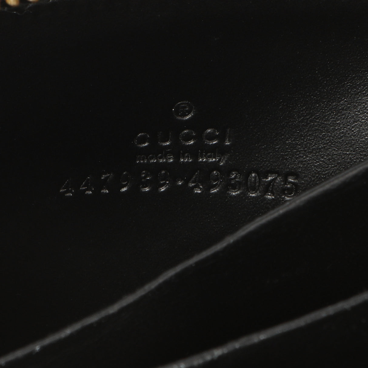 Gucci Black Guccissima Zip Around Card Case