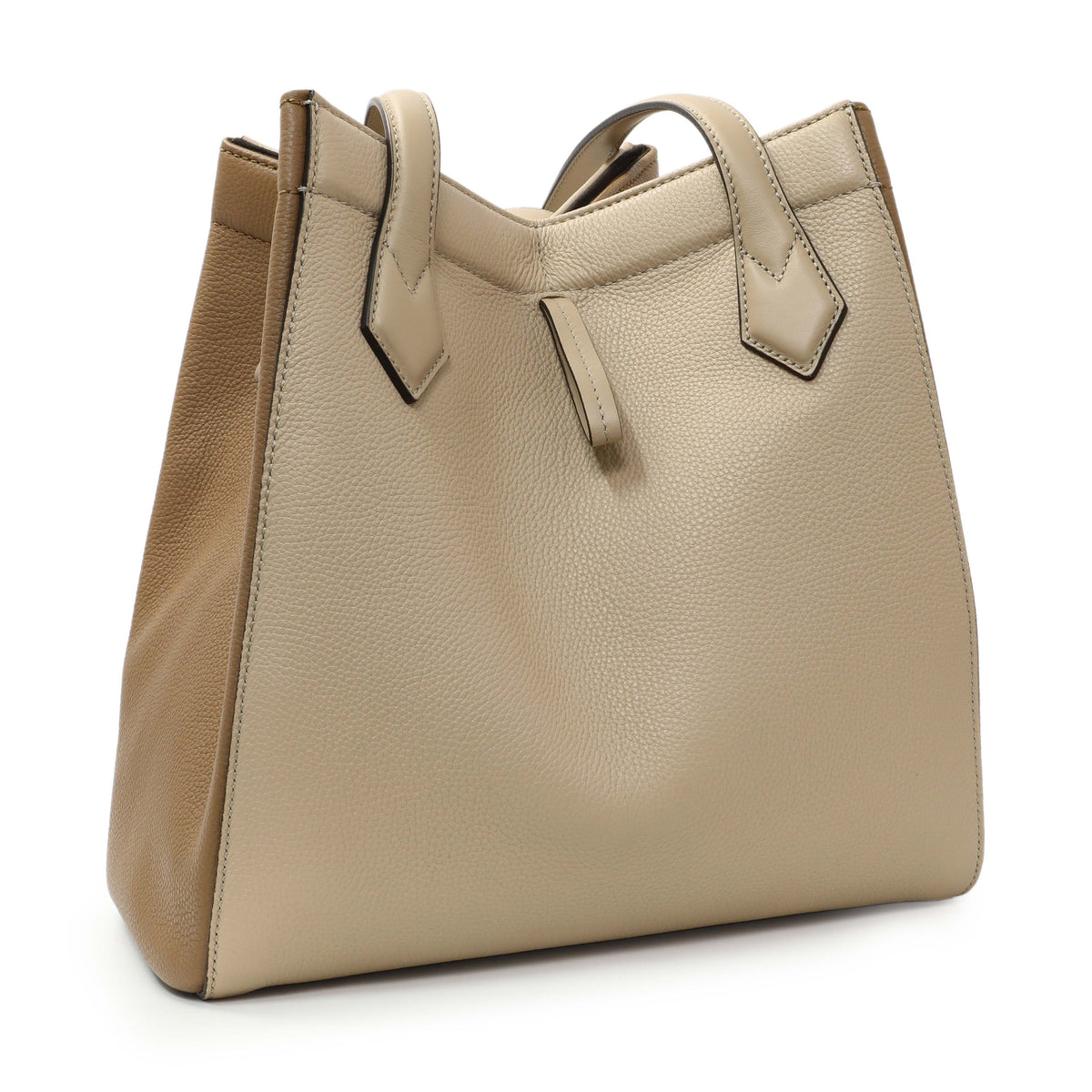 Fendi Beige Two-tone Calfskin Meidum Origami Handbags Fendi
