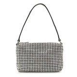 Alexander Wang Black Silver Mesh Crystal Rhinestone Mini Heiress Pouch Handbags Alexander Wang