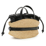 Balmain Raffia Mini Shuffle Tote Handbags Balmain