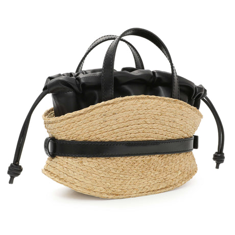 Balmain Raffia Mini Shuffle Tote Handbags Balmain