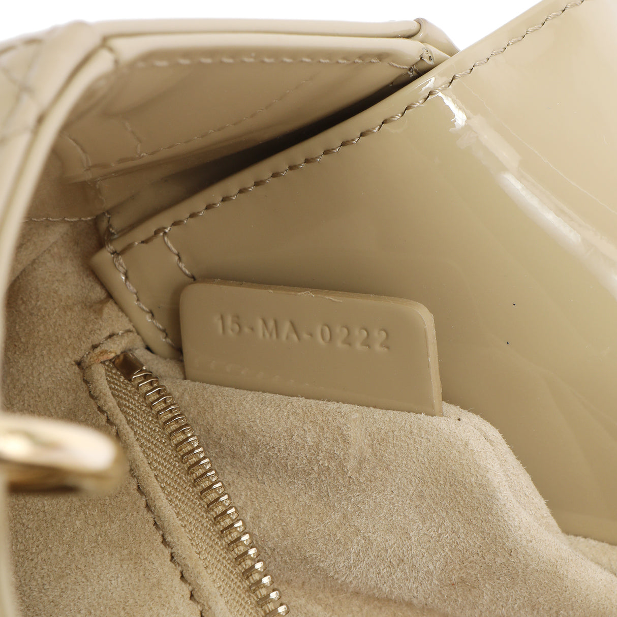 Christian Dior Beige Patent Cannage Small Lady Dior Christian Dior