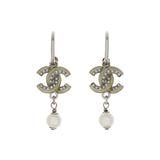 Chanel Crystal CC Drop Earrings Designer Jewellery Chanel
