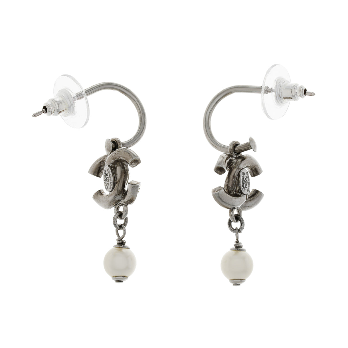 Chanel Crystal CC Drop Earrings Designer Jewellery Chanel