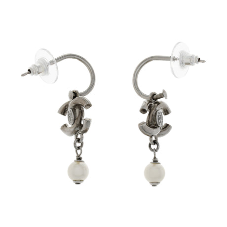 Chanel Crystal CC Drop Earrings Designer Jewellery Chanel