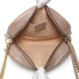 Gucci Porcelain Rose Calfskin Matelasse Small GG Marmont Chain Shoulder Bag Handbags Gucci