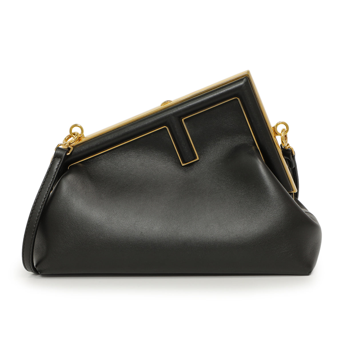 Fendi Black Shiny Nappa Small Fendi First