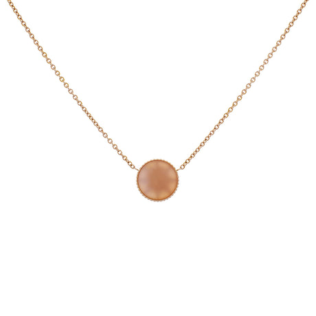 Christian Dior 18K Rose Gold Diamond Pink Opal Rose des Vents Necklace Designer Jewellery Christian Dior