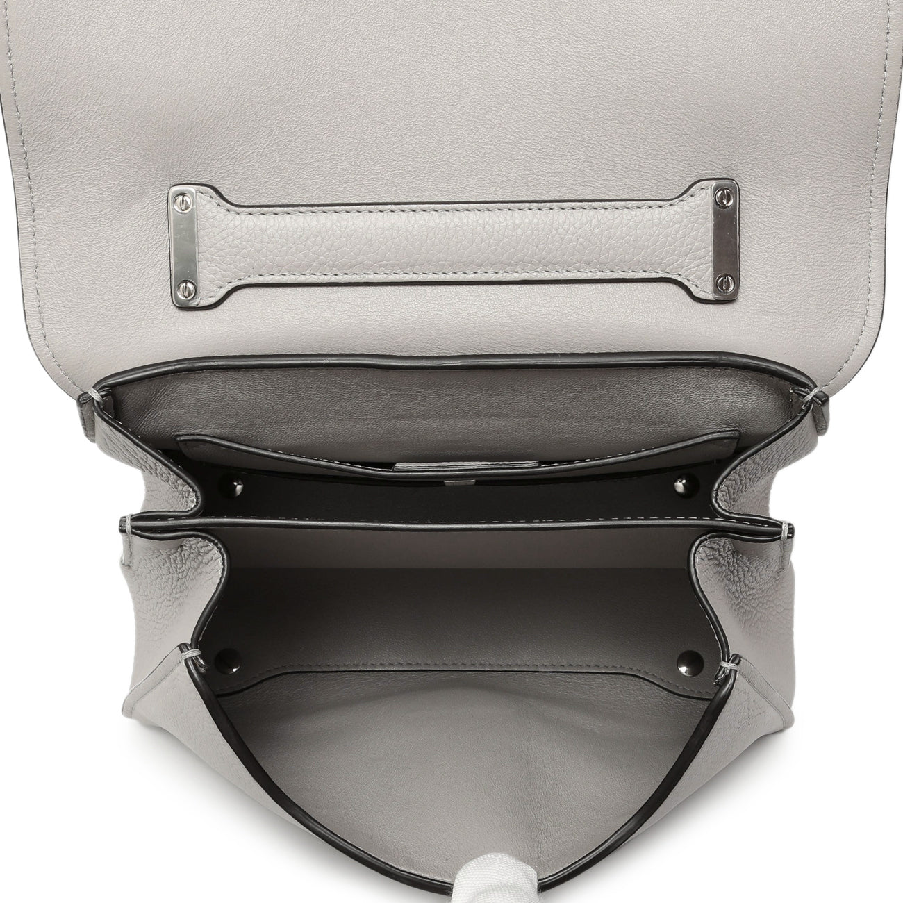 Salvatore Ferragamo Grey Calfskin Small Margot Top Handle – Modaselle