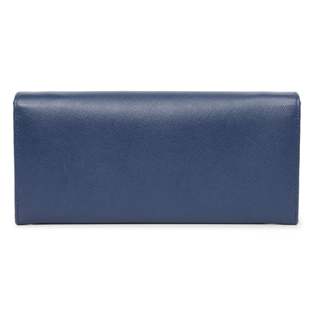 Prada Blue Saffiano Chain Wallet