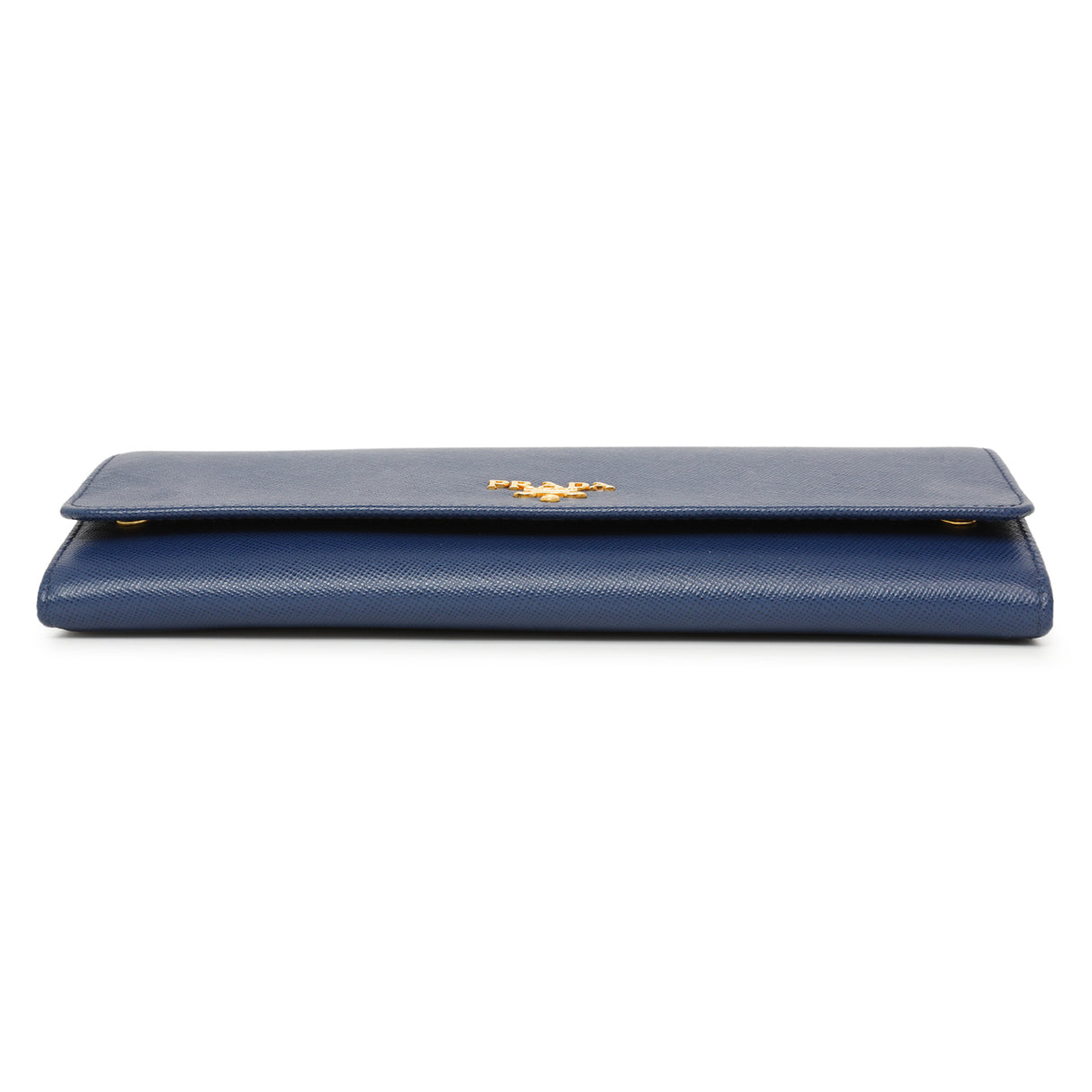 Prada Blue Saffiano Chain Wallet