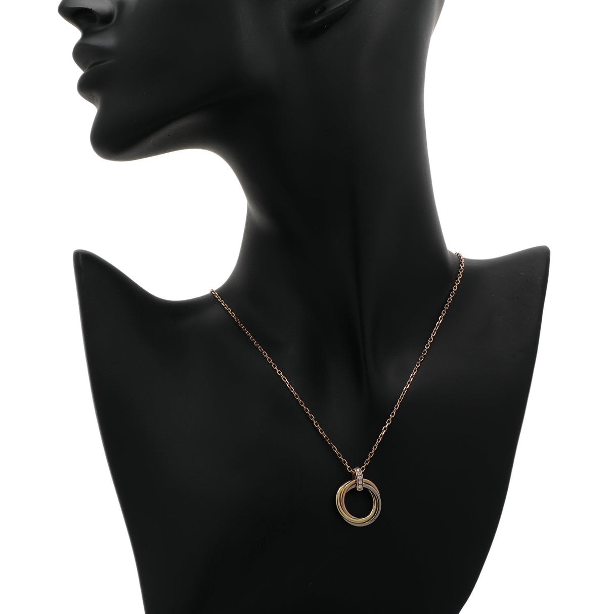 Cartier 18K Diamond Trinity Pendant Necklace Designer Jewellery Cartier