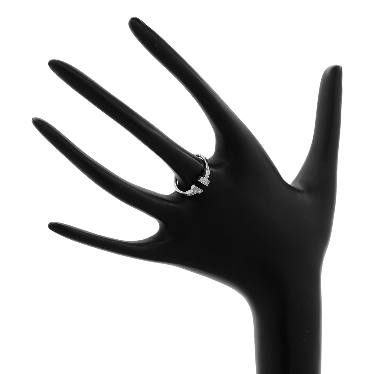 Tiffany & Co. 18K White Gold T Wire Diamond Ring Designer Jewellery Tiffany and Co