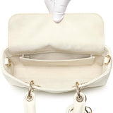 Christian Dior White Lambskin Cannage Small Lady D-Joy