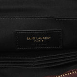 Saint Laurent Burgundy Calfskin Matelasse Chevron Monogram Document Holder