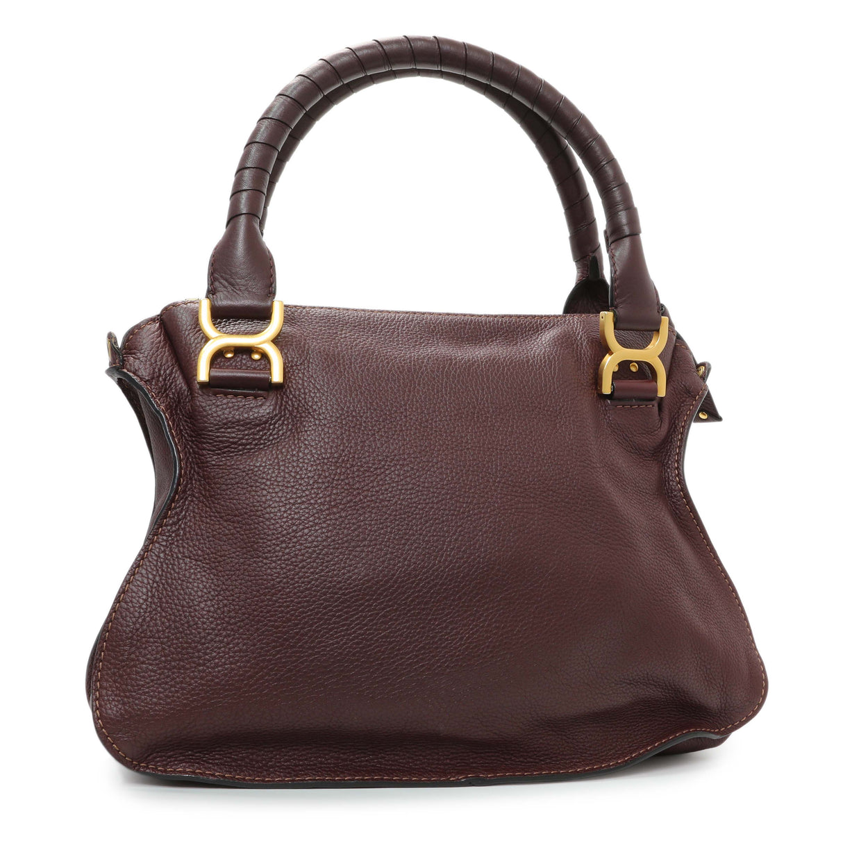 Chloe Burgandy Calfskin Medium Marcie Satchel Handbags Chloe