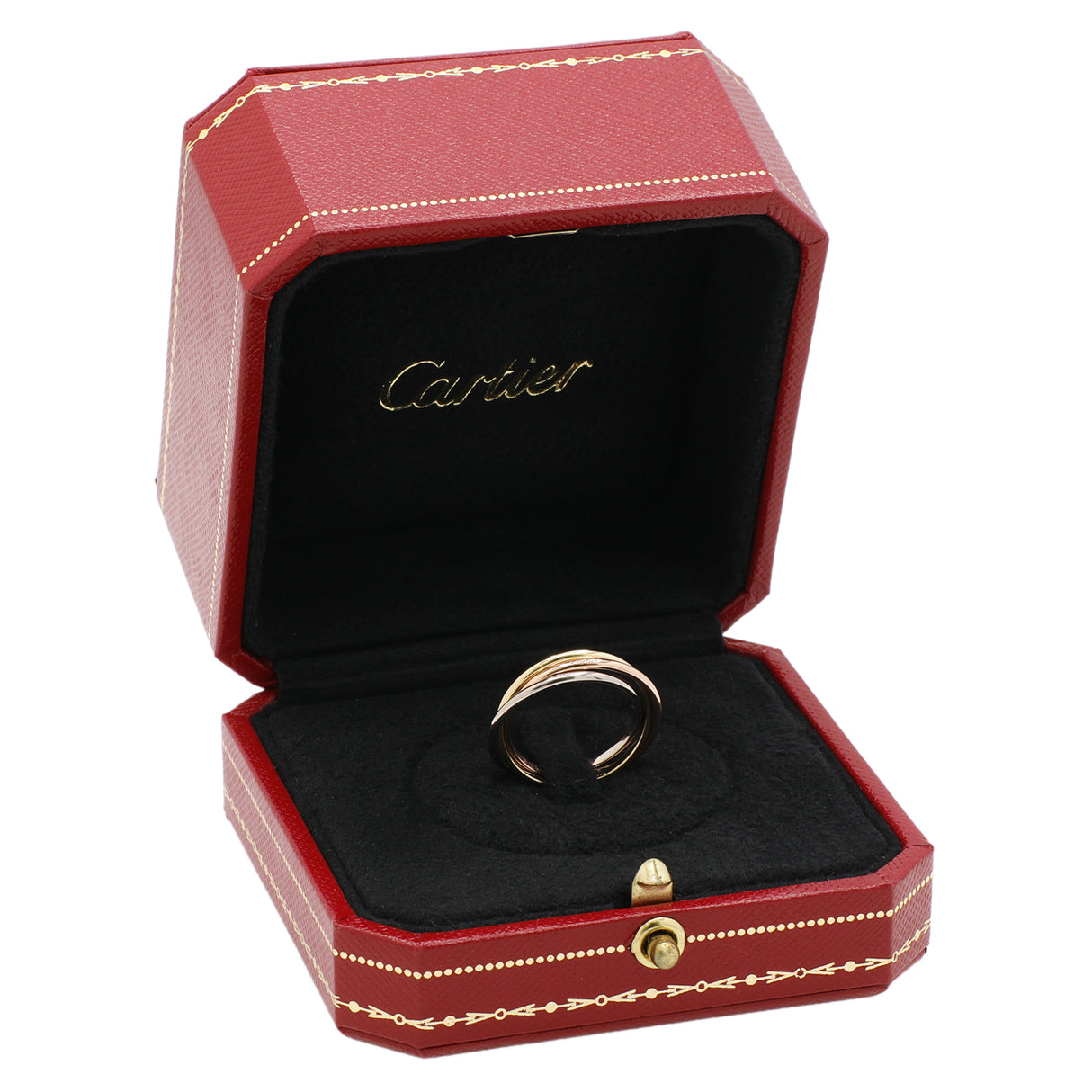 Cartier 18K White Yellow Rose Gold Trinity XS Ring Designer Jewellery Cartier