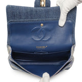 Chanel Quilted Denim Medium Classic Double Flap