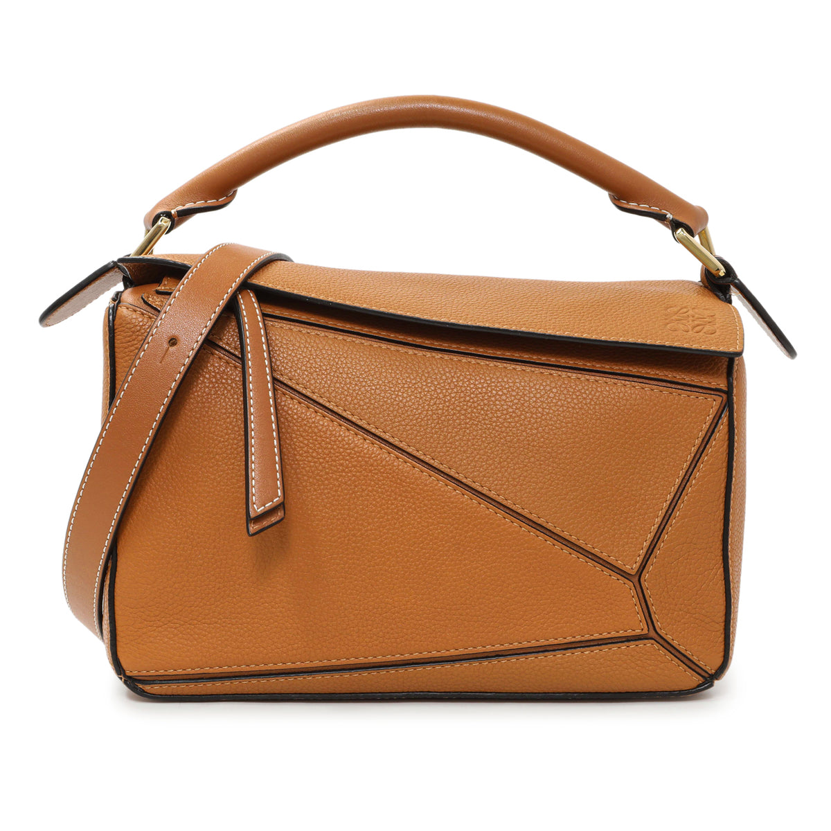 Loewe Tan Grained Calfskin Small Puzzle Bag Handbags Loewe