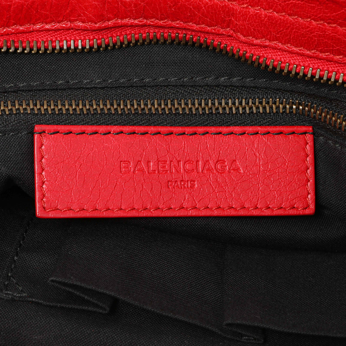 Balenciaga Red Agneau Classic Hardware S City