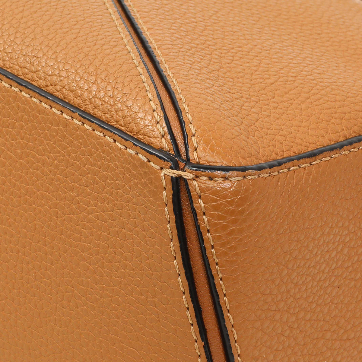 Loewe Tan Grained Calfskin Small Puzzle Bag Handbags Loewe