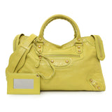Balenciaga Lime Agneau Giant 12 Hardware City Handbags Balenciaga
