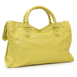 Balenciaga Lime Agneau Giant 12 Hardware City Handbags Balenciaga
