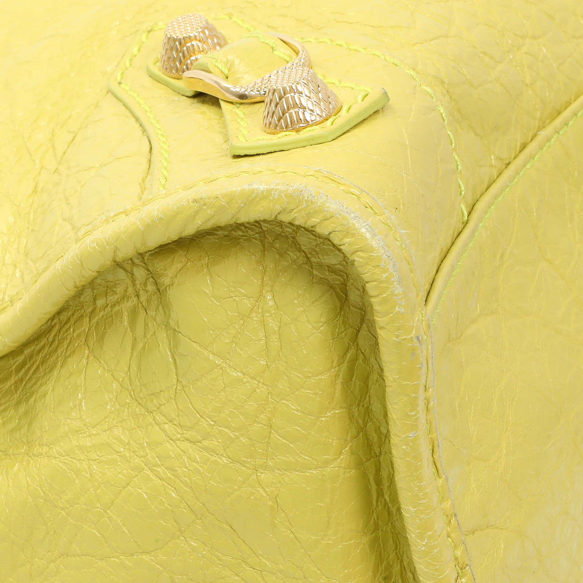 Balenciaga Lime Agneau Giant 12 Hardware City Handbags Balenciaga