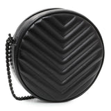 Saint Laurent Black Calfskin Matelasse Chevron Round Vinyle Camera Bag Handbags Saint Laurent