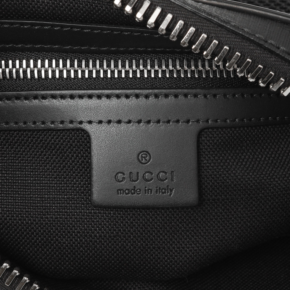 Gucci Black Soft GG Supreme Monogram Web Belt Bag