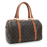Celine Triomphe Canvas Calfskin Boston Bag Handbags Celine