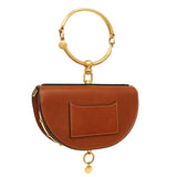 Chloe Brown Calfskin Small Nile Bracelet Minaudiere Bag