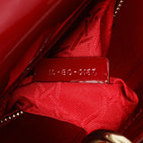 Christian Dior Red Patent Cannage Mini Lady Dior