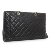 Chanel Black Quilted Caviar XL Grand Shopping Tote GST Handbags Chanel