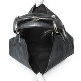 Gucci Black Monogram Medium Horsebit Chain Hobo Handbags Gucci