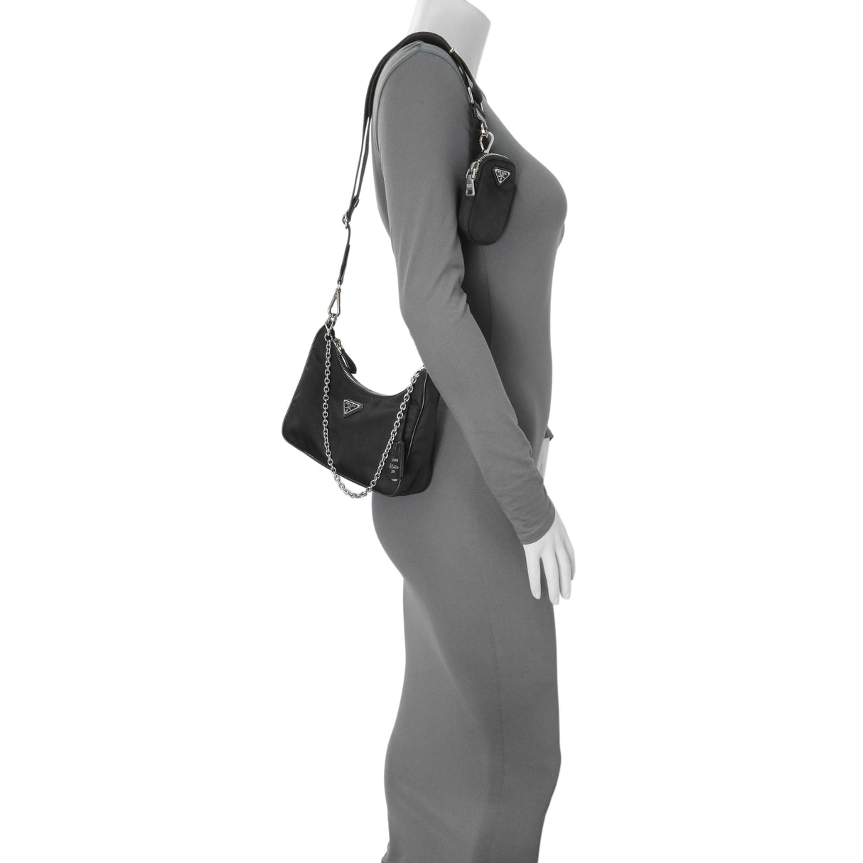 Prada Black Nylon Re-Edition 2005 Shoulder Bag