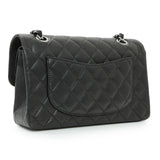 Chanel Black Quilted Caviar Small Classic Double Flap Handbags Chanel