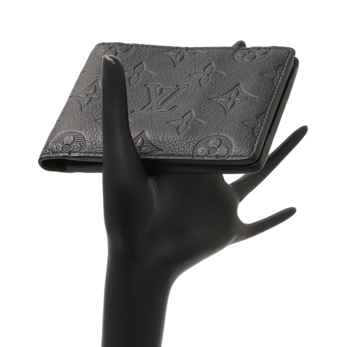 Louis Vuitton Calfskin Monogram Shadow Multiple Wallet Black Accessories Louis Vuitton