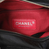 Chanel Black Aged Calfskin Chevron Quilted Small Gabrielle Hobo Handbags Chanel