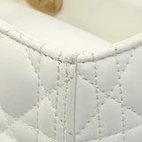 Christian Dior White Lambskin Cannage Large Lady Dior Handbags Christian Dior