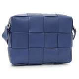 Bottega Veneta Blue Lambskin Maxi Intrecciato Cassette Camera Bag Handbags Bottega Veneta