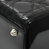 Christian Dior Black Patent Cannage Large Lady Dior Handbags Christian Dior